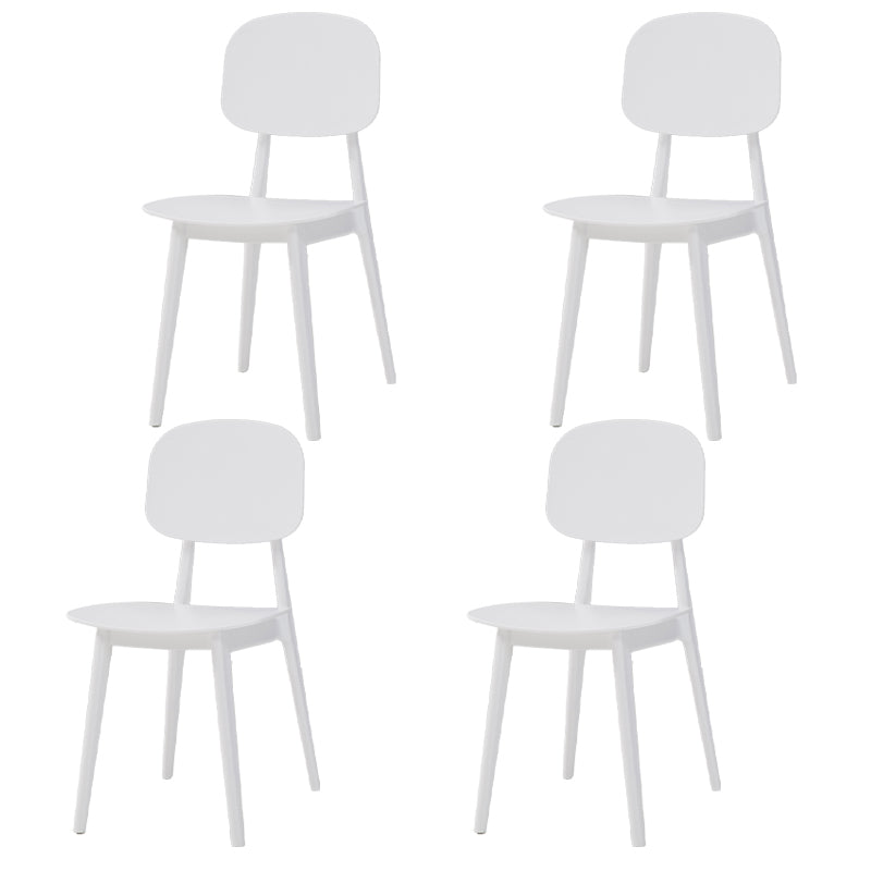 Chaise de salle à manger en plastique de finition mate, chaise de salle à manger à dossier ouvert empilable