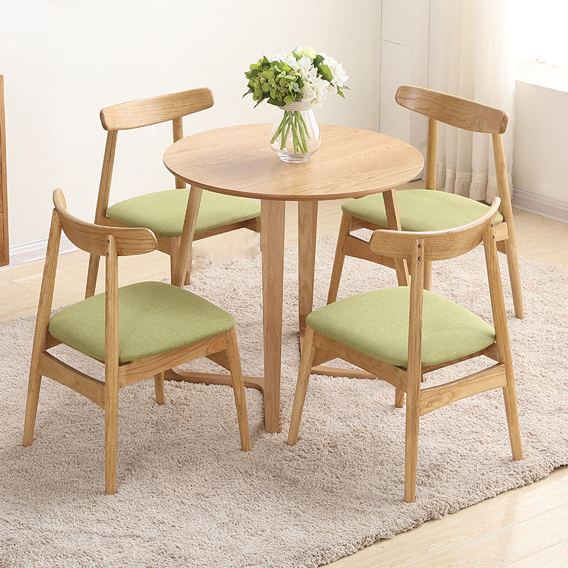 Chaise de salle à manger scandinave en lin, finition mate, chaise de salle à manger à dossier ouvert