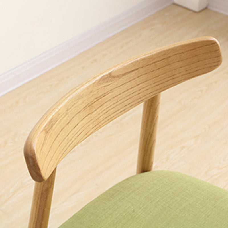 Chaise de salle à manger scandinave en lin, finition mate, chaise de salle à manger à dossier ouvert