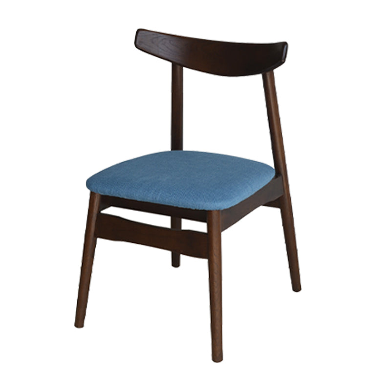 Chaise de salle à manger scandinave en lin, finition mate, chaise de salle à manger à dossier ouvert