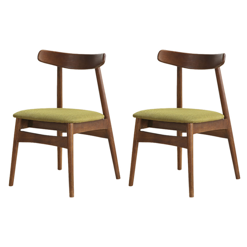 Chaise de salle à manger scandinave en lin, finition mate, chaise de salle à manger à dossier ouvert
