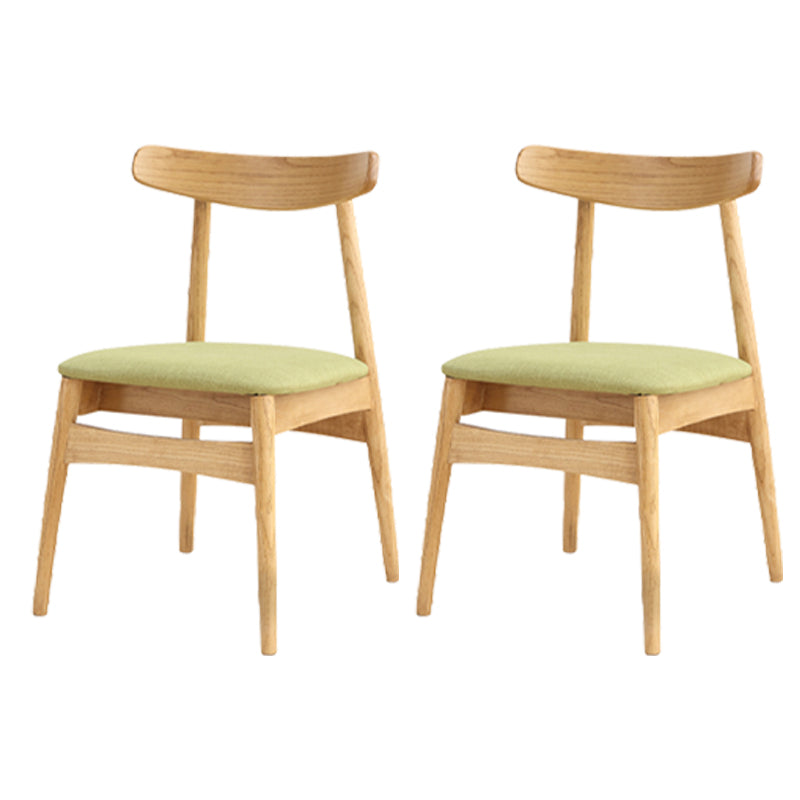 Chaise de salle à manger scandinave en lin, finition mate, chaise de salle à manger à dossier ouvert