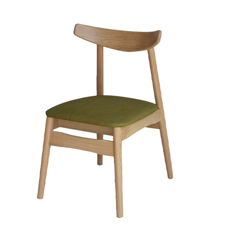 Chaise de salle à manger scandinave en lin, finition mate, chaise de salle à manger à dossier ouvert