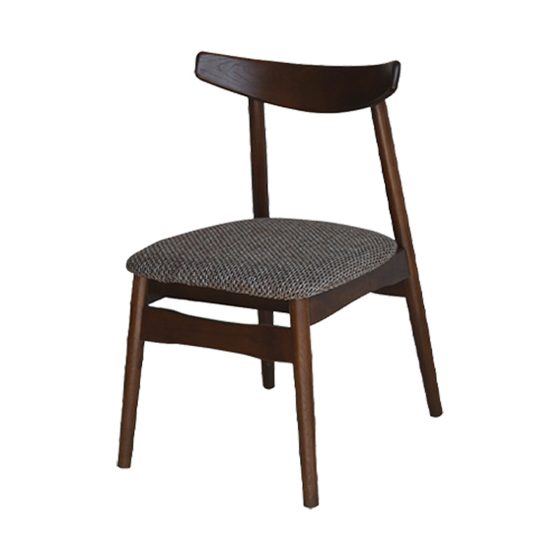 Chaise de salle à manger scandinave en lin, finition mate, chaise de salle à manger à dossier ouvert