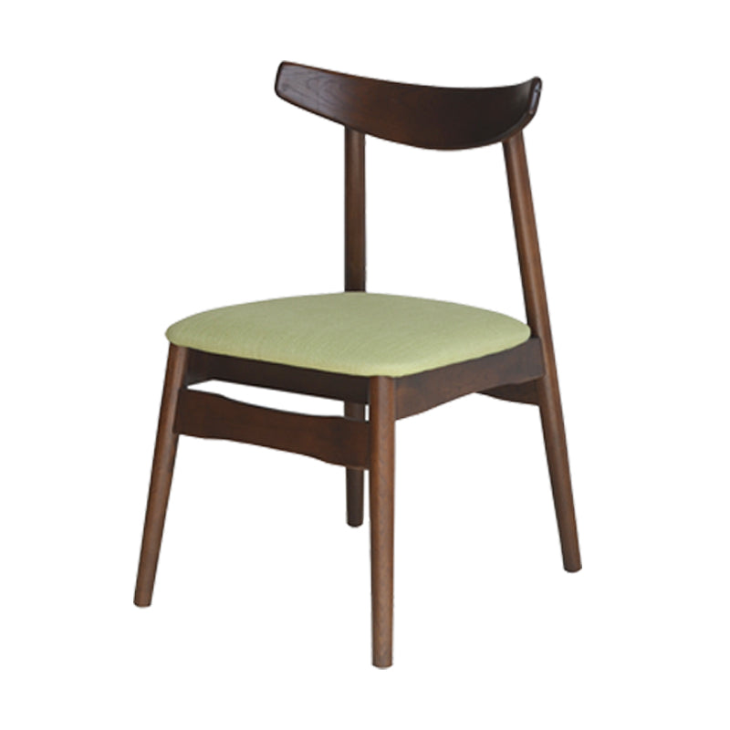 Chaise de salle à manger scandinave en lin, finition mate, chaise de salle à manger à dossier ouvert