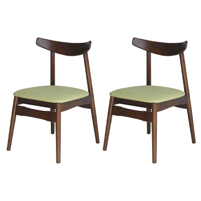 Chaise de salle à manger scandinave en lin, finition mate, chaise de salle à manger à dossier ouvert