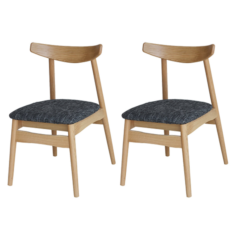 Chaise de salle à manger scandinave en lin, finition mate, chaise de salle à manger à dossier ouvert