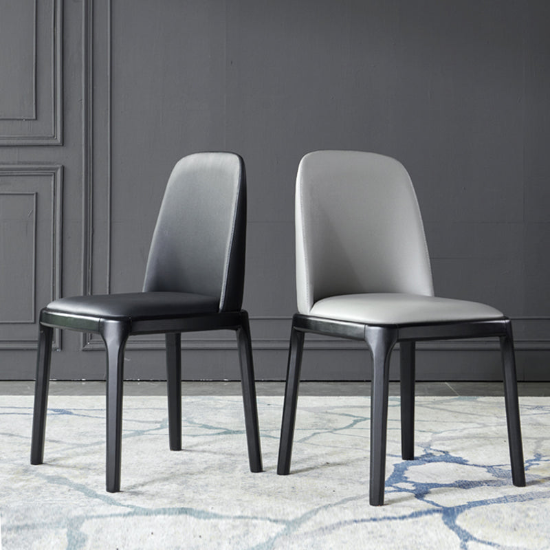 Silla auxiliar industrial tapizada para el hogar, silla de comedor Parsons con acabado mate (juego de 2)