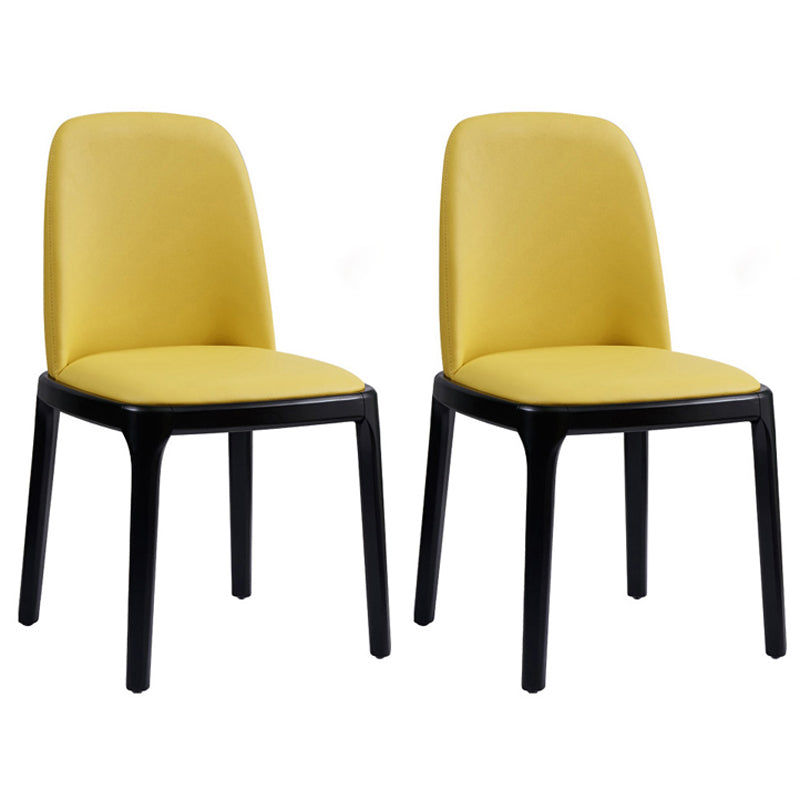 Silla auxiliar industrial tapizada para el hogar, silla de comedor Parsons con acabado mate (juego de 2)