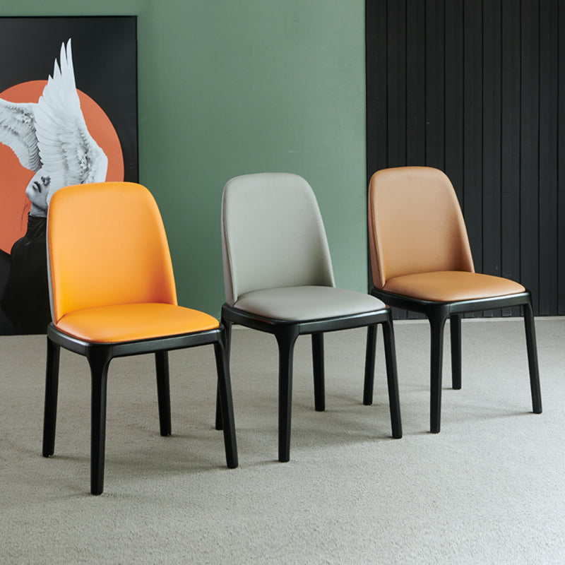 Silla auxiliar industrial tapizada para el hogar, silla de comedor Parsons con acabado mate (juego de 2)