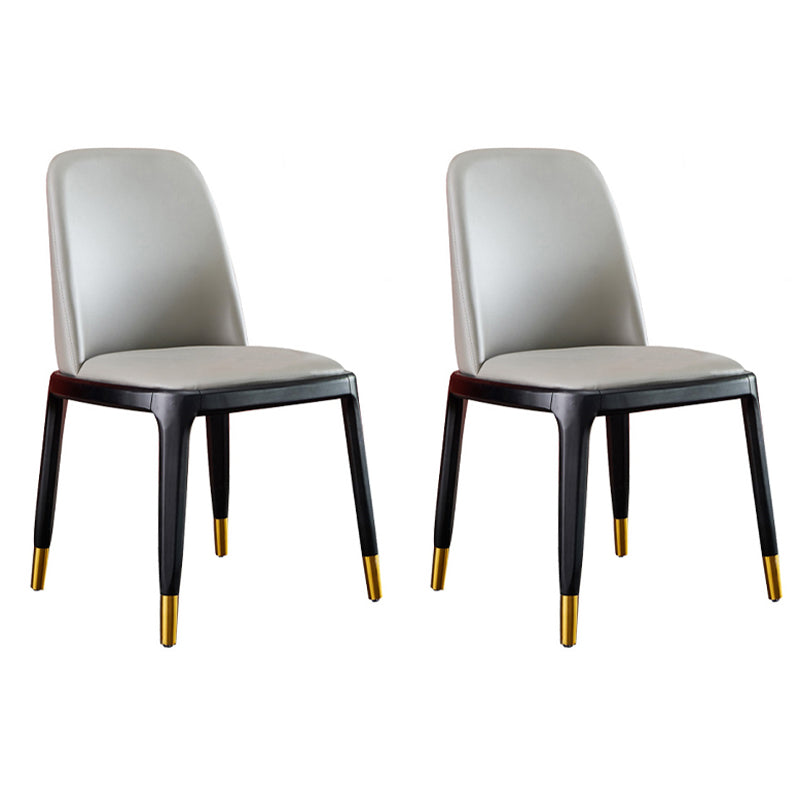 Silla auxiliar industrial tapizada para el hogar, silla de comedor Parsons con acabado mate (juego de 2)