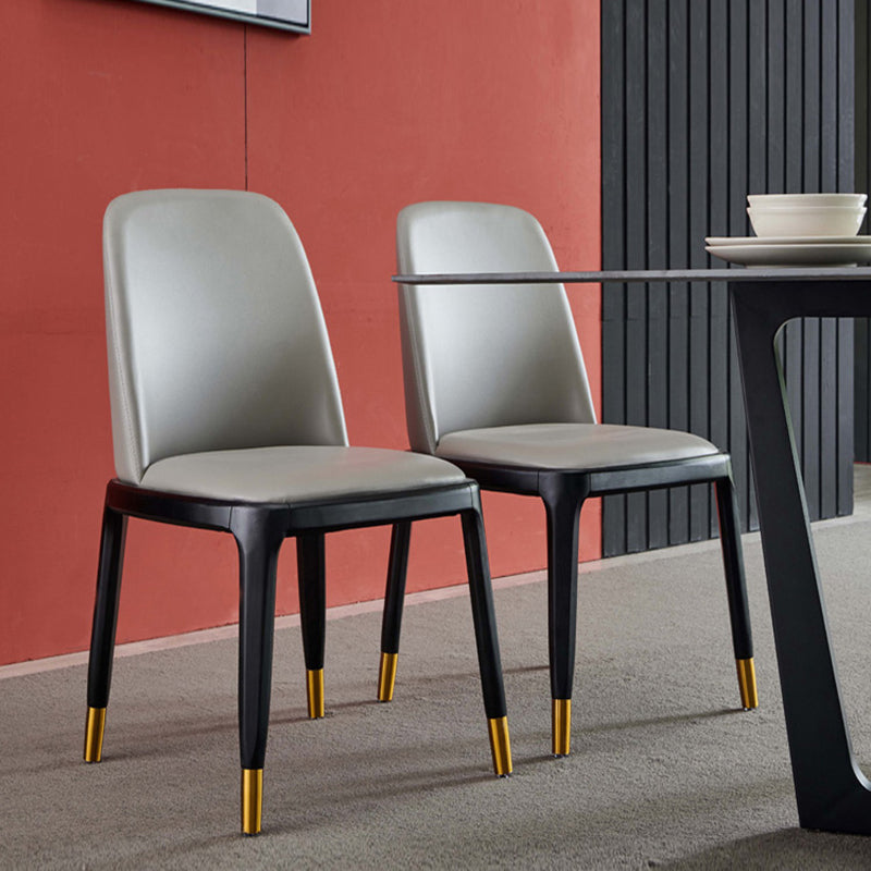 Silla auxiliar industrial tapizada para el hogar, silla de comedor Parsons con acabado mate (juego de 2)