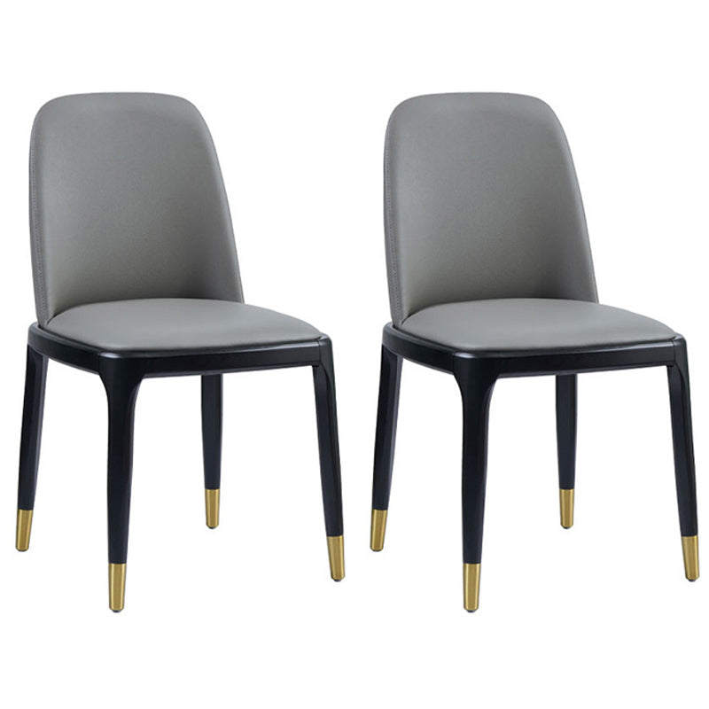 Silla auxiliar industrial tapizada para el hogar, silla de comedor Parsons con acabado mate (juego de 2)