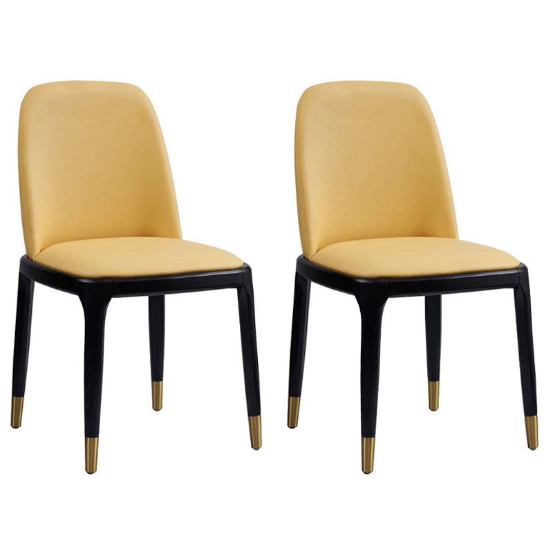 Silla auxiliar industrial tapizada para el hogar, silla de comedor Parsons con acabado mate (juego de 2)