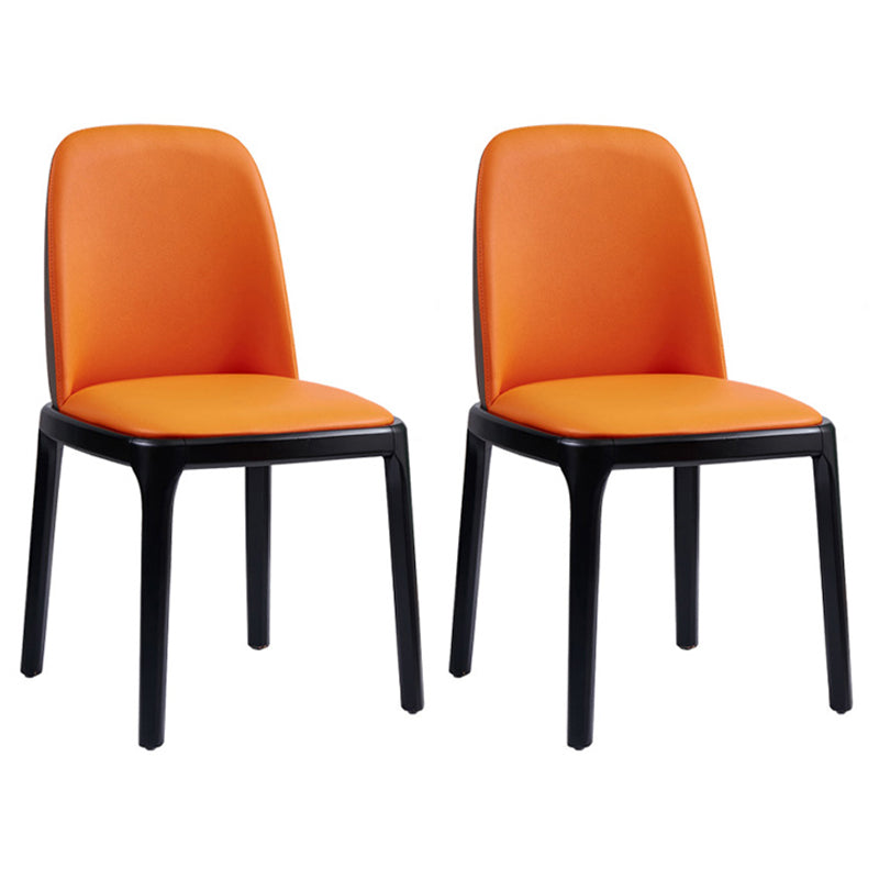 Chaise d'appoint industrielle rembourrée pour la maison, finition mate, chaise de salle à manger Parsons (Ensemble de 2)