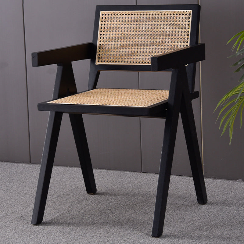 Chaise de salle à manger en bois de style moderne, chaise latérale de salle à manger à dossier ouvert pour la cuisine