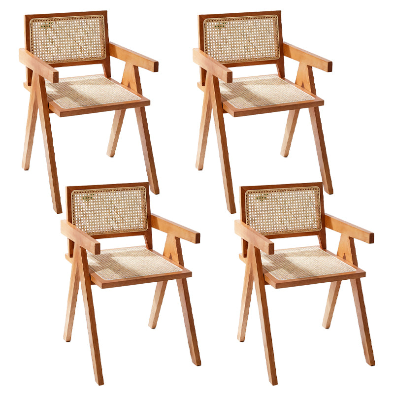 Chaise de salle à manger en bois de style moderne, chaise latérale de salle à manger à dossier ouvert pour la cuisine