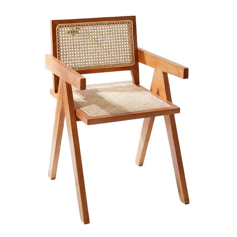 Chaise de salle à manger en bois de style moderne, chaise latérale de salle à manger à dossier ouvert pour la cuisine