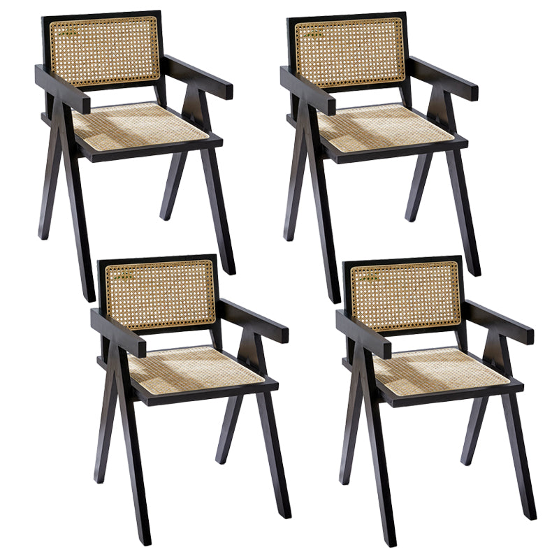 Chaise de salle à manger en bois de style moderne, chaise latérale de salle à manger à dossier ouvert pour la cuisine