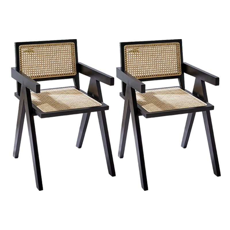 Chaise de salle à manger en bois de style moderne, chaise latérale de salle à manger à dossier ouvert pour la cuisine