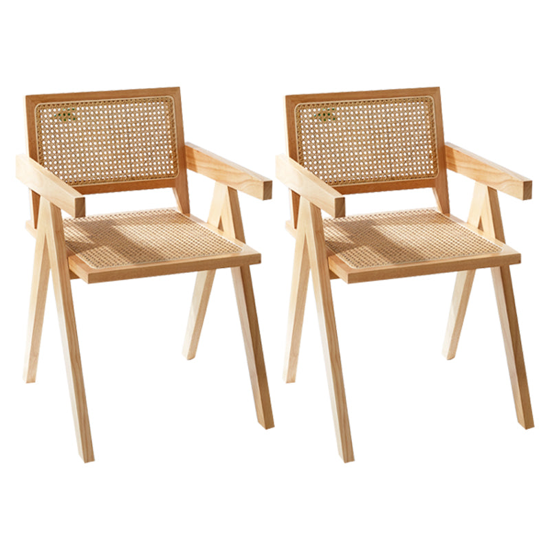 Chaise de salle à manger en bois de style moderne, chaise latérale de salle à manger à dossier ouvert pour la cuisine