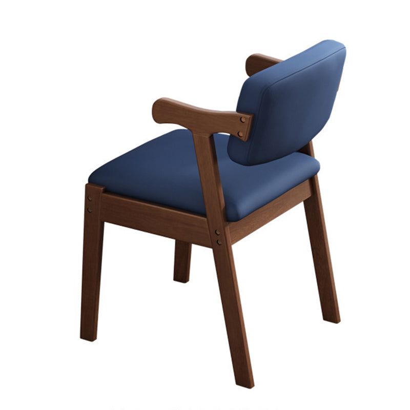 Fauteuil de maison scandinave, dossier ouvert, chaise de salle à manger simple rembourrée en bois