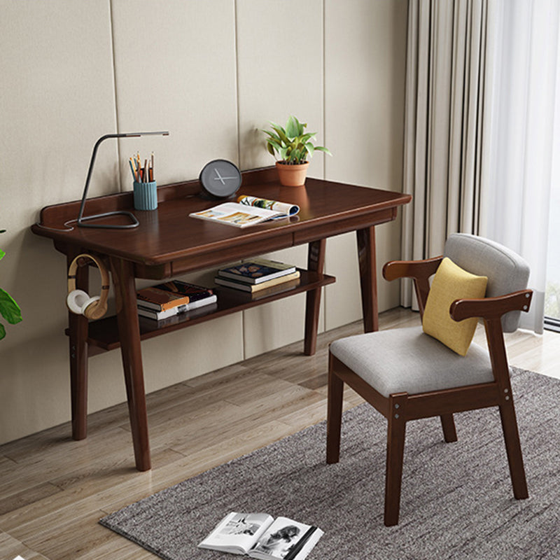 Fauteuil de maison scandinave, dossier ouvert, chaise de salle à manger simple rembourrée en bois