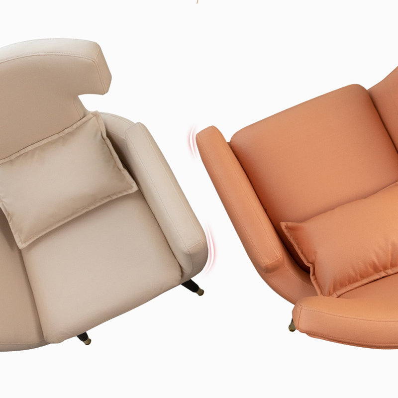 Minimalist Style Linen Fabric Dining Chair Solid Back Upholstered Single Chair for Home