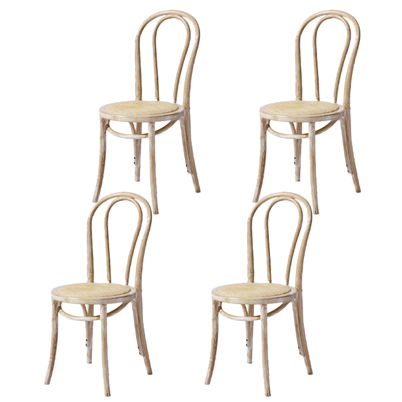 Chaise de style contemporain en bois de hêtre Cuisine Salle à manger Windsor Back Side Chairs