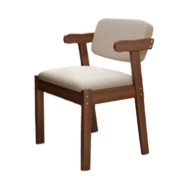 Chaise de salle à manger rembourrée au fini mat, fauteuil à dossier ouvert en hêtre scandinave