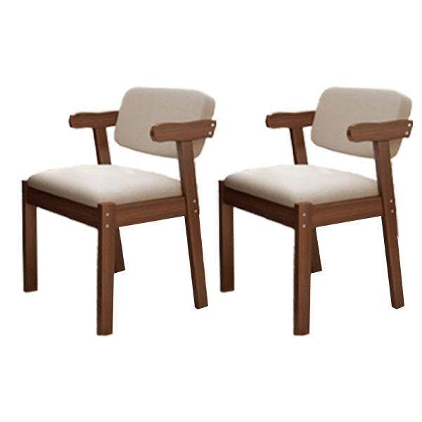 Chaise de salle à manger rembourrée au fini mat, fauteuil à dossier ouvert en hêtre scandinave