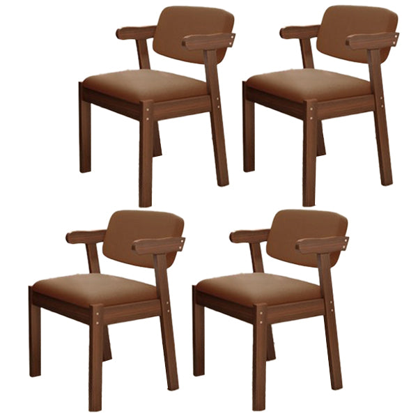 Chaise de salle à manger rembourrée au fini mat, fauteuil à dossier ouvert en hêtre scandinave