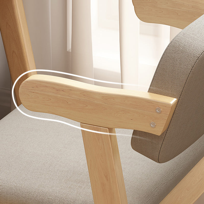 Chaise de salle à manger rembourrée au fini mat, fauteuil à dossier ouvert en hêtre scandinave