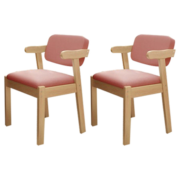Chaise de salle à manger rembourrée au fini mat, fauteuil à dossier ouvert en hêtre scandinave