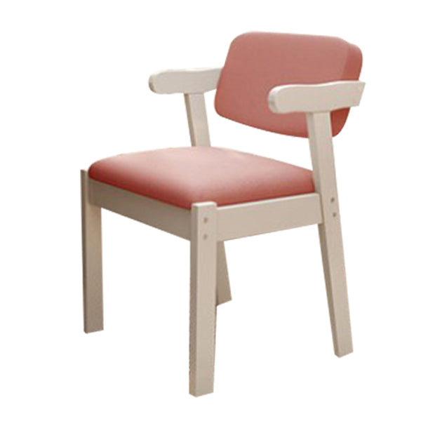 Chaise de salle à manger rembourrée au fini mat, fauteuil à dossier ouvert en hêtre scandinave