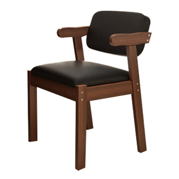 Chaise de salle à manger rembourrée au fini mat, fauteuil à dossier ouvert en hêtre scandinave
