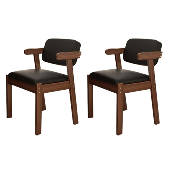 Chaise de salle à manger rembourrée au fini mat, fauteuil à dossier ouvert en hêtre scandinave