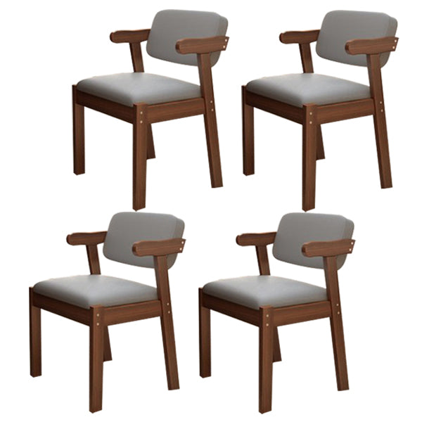 Chaise de salle à manger rembourrée au fini mat, fauteuil à dossier ouvert en hêtre scandinave