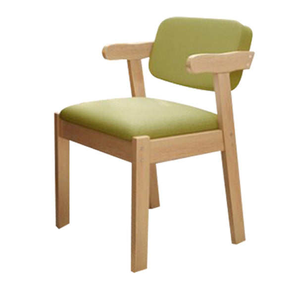 Chaise de salle à manger rembourrée au fini mat, fauteuil à dossier ouvert en hêtre scandinave