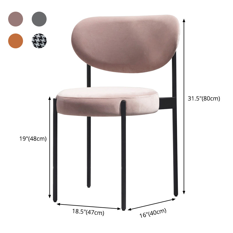 Chaises d'appoint rembourrées de Style scandinave, chaise de salle à manger à dossier ouvert pour la maison