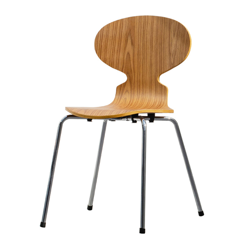 Chaise de salle à manger en bois de style industriel, chaise de salle à manger simple sans bras à dossier solide