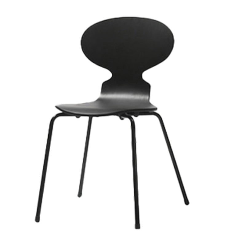 Chaise de salle à manger en bois de style industriel, chaise de salle à manger simple sans bras à dossier solide