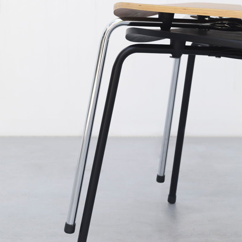Chaise de salle à manger en bois de style industriel, chaise de salle à manger simple sans bras à dossier solide