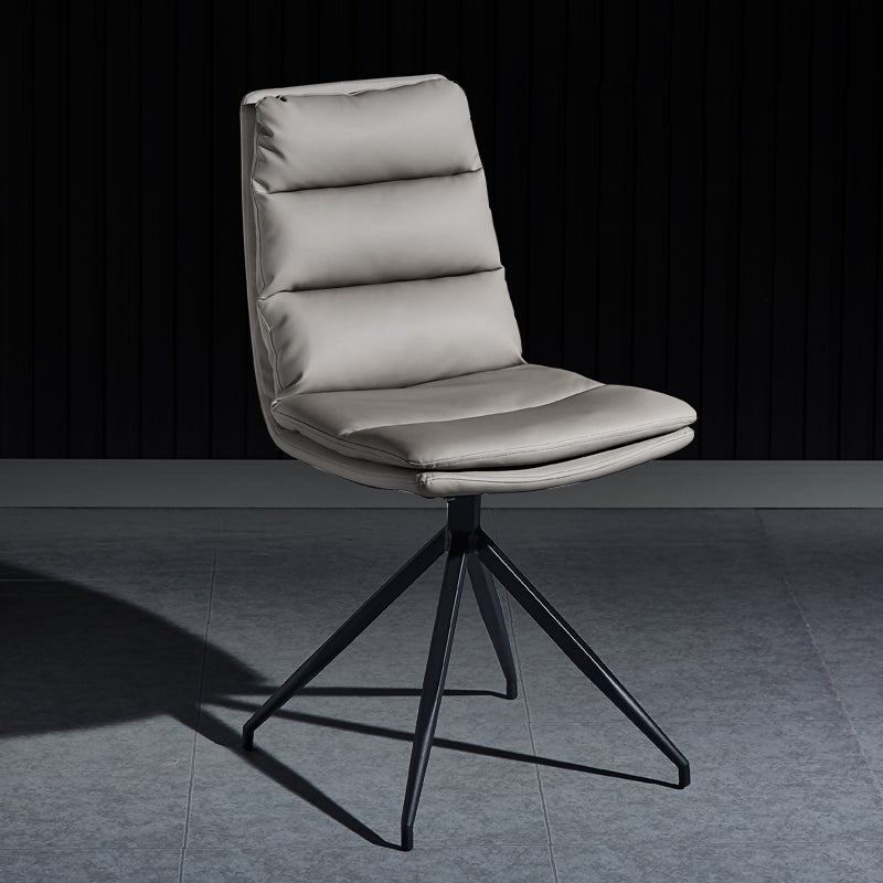 Chaises de salle à manger rembourrées scandinaves, chaises latérales sans accoudoirs à dossier solide pour un usage domestique