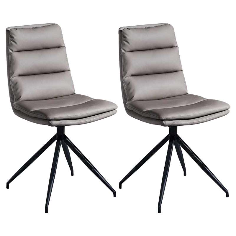 Chaises de salle à manger rembourrées scandinaves, chaises latérales sans accoudoirs à dossier solide pour un usage domestique