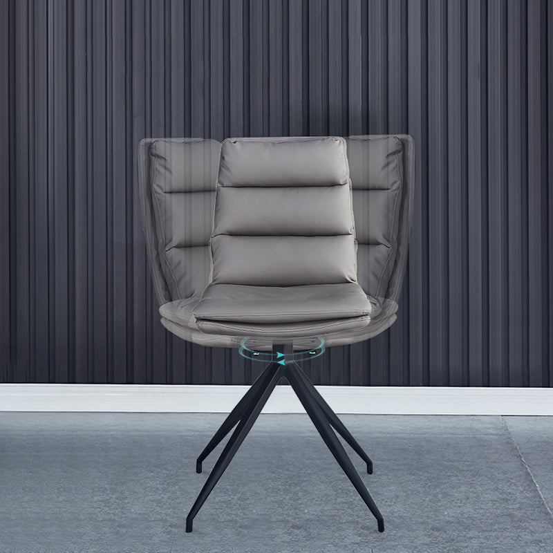 Chaises de salle à manger rembourrées scandinaves, chaises latérales sans accoudoirs à dossier solide pour un usage domestique