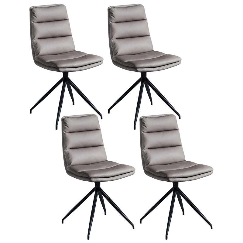 Chaises de salle à manger rembourrées scandinaves, chaises latérales sans accoudoirs à dossier solide pour un usage domestique