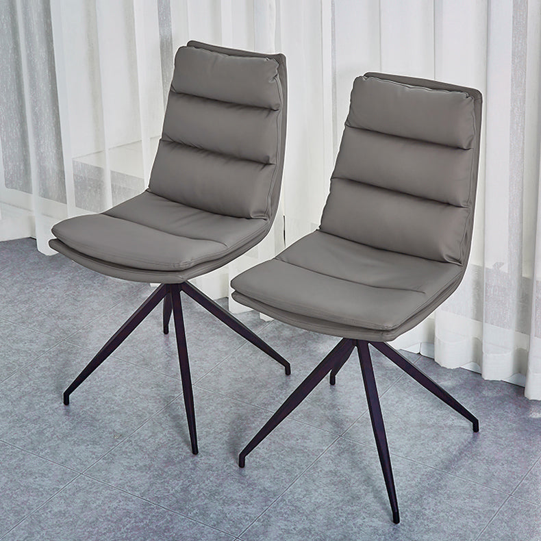 Chaises de salle à manger rembourrées scandinaves, chaises latérales sans accoudoirs à dossier solide pour un usage domestique