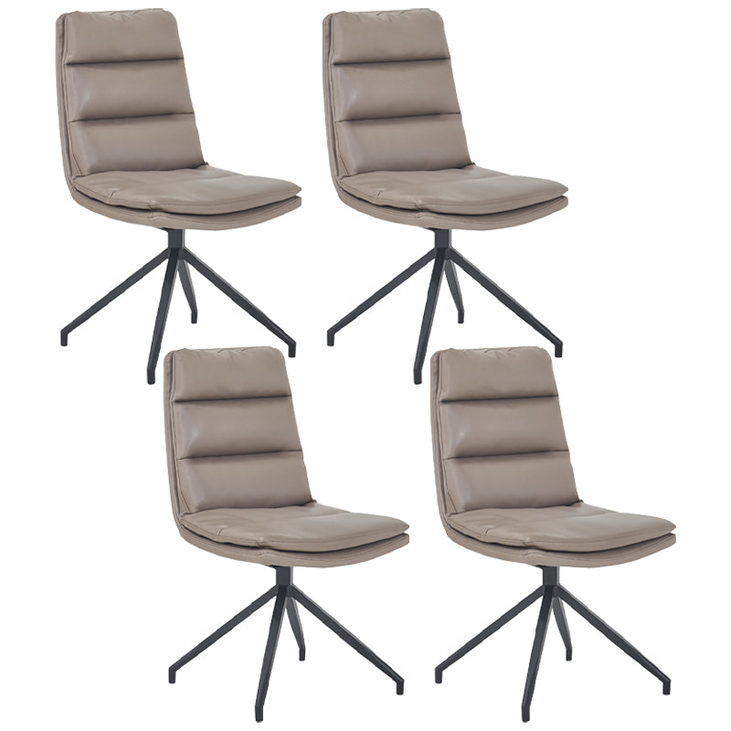 Chaises de salle à manger rembourrées scandinaves, chaises latérales sans accoudoirs à dossier solide pour un usage domestique