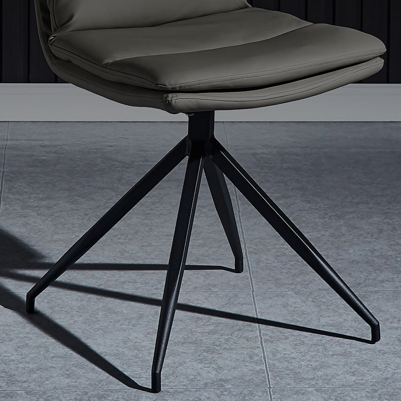Chaises de salle à manger rembourrées scandinaves, chaises latérales sans accoudoirs à dossier solide pour un usage domestique